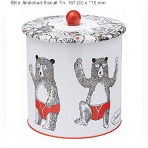 NWOT wolf + badger ELITE JIMBOART BISCUIT TIN
